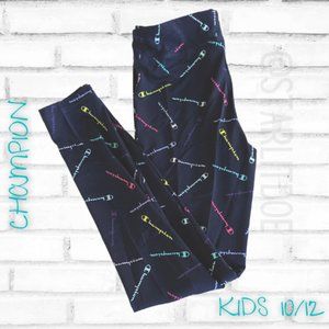 Champion Leggings NWOT 10/12 navy Kids Girls Rainbow